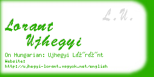 lorant ujhegyi business card